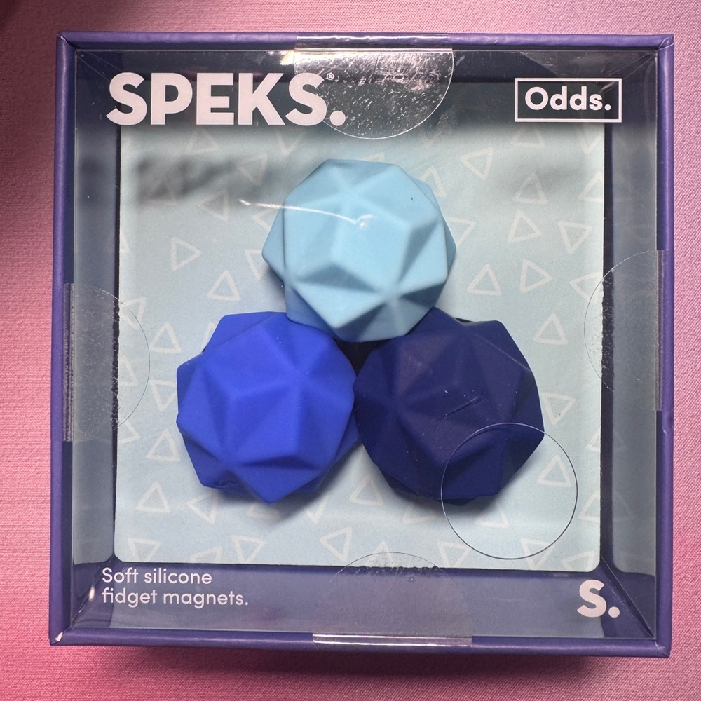 Speks Soft Silicone Fidget Magnets - Sky, Blue & Navy